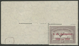 347 ARGENTINA: GJ.717, Beautiful Corner Single, The Stamp Is MNH, It Has A Light Hin - Aéreo