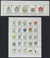 355 ARGENTINA: GJ.HB 22, 1966 Provincial Coats Of Arms, Souvenir Sheet Of 25 With VA - Otros & Sin Clasificación