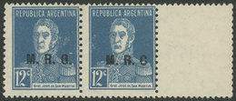 393 ARGENTINA: GJ.606CD, With LABEL AT RIGHT, VF Quality! - Officials