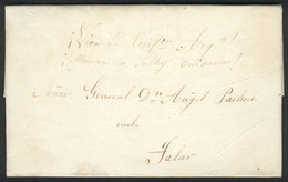 414 ARGENTINA: "Entire Letter Dated 10/FE/1848 And Sent Without Postage (by Relay Sy - Otros & Sin Clasificación