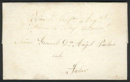 414 ARGENTINA: "Entire Letter Dated 10/FE/1848 And Sent Without Postage (by Relay Sy - Other & Unclassified