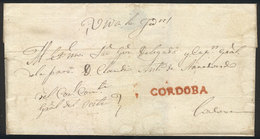 416 ARGENTINA: "Folded Cover Used In 1850s (genuine), With A FORGED Straightline Pre - Other & Unclassified