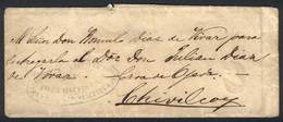 421 ARGENTINA: "Cover Sent To Chivilcoy (circa 1861), With Green-blue Marking Of Sta - Otros & Sin Clasificación