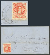 430 ARGENTINA: Folded Cover Dated 24/FE/1869, Sent To Buenos Aires Franked With 5c. - Other & Unclassified