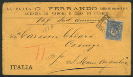 441 ARGENTINA: "Cover With Nice Corner Card Of ""Agenzia Di Vapori E Casa Di Cambio - Otros & Sin Clasificación