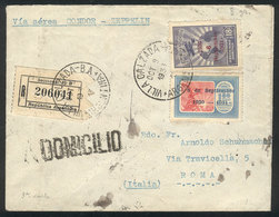 477 ARGENTINA: Registered Airmail Cover Sent From Villa Calzada To Italy On 9/OC/193 - Otros & Sin Clasificación