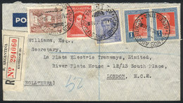 494 ARGENTINA: Registered Airmail Cover Sent From Buenos Aires To England On 24/DE/1 - Other & Unclassified