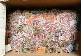 533 ARGENTINA: Box With MANY THOUSANDS Old Used Stamps, Completely UNCHECKED, Beyond - Collections, Lots & Series