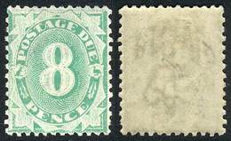 585 AUSTRALIA: Yvert 16 (Scott J16), 1902/4 8p. Emerald With Crown Over NSW Watermar - Segnatasse