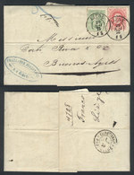 609 BELGIUM: "29/MAY/1875 LIEGE - Argentina: Entire Letter Franked By Sc.32+35 (Leop - Altri & Non Classificati