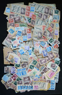 612 BELGIUM: Box With Hundreds Of Fragments Of Covers With Thousands Of Used Stamps, - Colecciones