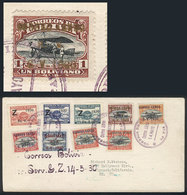 621 BOLIVIA: Cover With The 2 Zeppelin Sets Of 1930, The 1B. Value With Overprint In - Bolivia