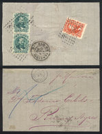 648 BRAZIL: 9/OC/1873 PERNAMBUCO-B.AIRES: Folded Cover Franked By Sc.53 + 58 Pair, V - Other & Unclassified