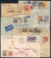 649 BRAZIL: 6 Covers Used In Varied Periods, Including First Flights, Nice Censor La - Altri & Non Classificati