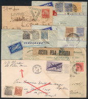 649 BRAZIL: 6 Covers Used In Varied Periods, Including First Flights, Nice Censor La - Otros & Sin Clasificación