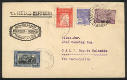654 BRAZIL: ZEPPELIN: Cover From Rio To Cali, Colombia Via Fried. (Germany), 3rd Exp - Other & Unclassified
