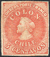 699 CHILE: Yvert 8, Mint Without Gum, Wide Margins, Excellent Quality! - Chili