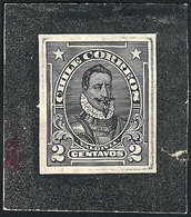 711 CHILE: Circa 1915, Die Proof Of The Stamp 2c. Valdivia (groundwork Of Horizontal - Chile