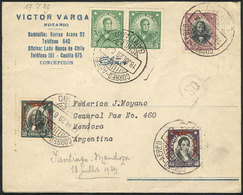 725 CHILE: 18/JUL/1929 First Airmail Santiago - Mendoza, By Mermoz, With Special Vio - Cile