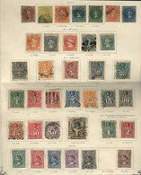 728 CHILE: Very Old Collection On Album Pages, Including Several Good Values And Sca - Cile