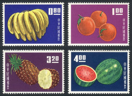 737 CHINA - TAIWAN: Yv.478/81, 1964 Fruit, Compl. Set Of 4 Values, VF Quality, Catal - Unused Stamps