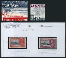 743 BRITISH COLONIES: Card With Stamps Of Swaziland And KUT With VARIETIES, Very Att - Other & Unclassified