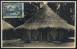 748 BELGIAN CONGO: Maximum Card Of 30/DE/1936: Hut, Village In Kibondo, VF Quality - Other & Unclassified