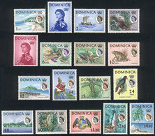 758 DOMINICA: Sc.164/180, 1963 And 1966/7 Animals, Birds, Landscapes Etc., Cmpl. Set - Dominique (1978-...)