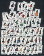 785 SPAIN: TYPICAL DRESSES Of Spanish Provinces, Set Of 53 MNH Stamps, VF Quality! - Otros & Sin Clasificación