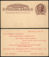 793 UNITED STATES: 1c. Postal Card With Interesting Advertisement Printed On Reverse - Other & Unclassified