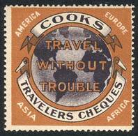 804 UNITED STATES: Cooks Travellers Cheques, VF Quality, Rare! - Cinderellas