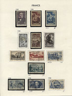 818 FRANCE: Collection On Album Pages (up To Circa 1950), With Used Or Mint Stamps, - Colecciones Completas