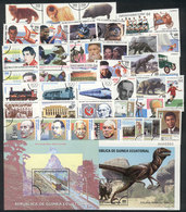 845 EQUATORIAL GUINEA: 42 Modern Stamps + 2 Souvenir Sheets, All SPECIMENS (speciall - Äquatorial-Guinea