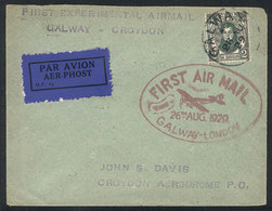 874 IRELAND: 26/AU/1929 First Experimental Airmail Galway - Croydon, Cover With Spec - Other & Unclassified