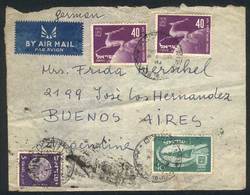 883 ISRAEL: Cover Sent To Argentina On 25/MAY/1950 With Interesting Postage, The Bac - Other & Unclassified