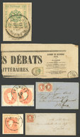 906 ITALY: Entire Letter + Cover + Large Newspaper Fragment Posted Between Circa 185 - Lombardy-Venetia