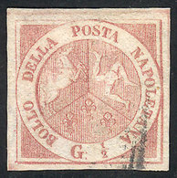 911 ITALY: Sc.1 (Sassone 2), 1858 ½G. (II Tavola, Plate II), Lightly Cancelled, Supe - Naples