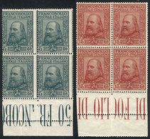 948 ITALY: Yv.83 + 85, 1910 Risorgimento In Sicilia 50 Years, Garibaldi, 2 Values In - Ohne Zuordnung