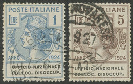 960 ITALY: Sassone 67/68, The 2 High Values Of The Set, Used, Very Fine Quality, Gua - Sin Clasificación