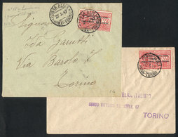 979 ITALY: 20 And 27/MAY/1917 2 Covers Flown Between Roma And Torino, Franked With S - Unclassified