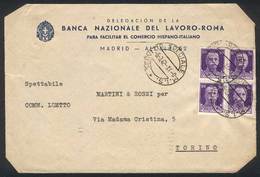 988 ITALY: "Front Of Cover Sent To Torino On 6/MAR/1942, Clearly Cancelled ""SERVIZI - Sin Clasificación