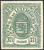 1012 LUXEMBOURG: Sc.11, 1859 37½c. Green, Sperati FORGERY, Excellent Quality, Rare! - Autres & Non Classés