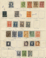 1035 MEXICO: Very Old Collection On Album Pages, Including Several Good Values And Sc - México