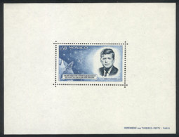 1038 MONACO: Yv.658, 1964 Kennedy And Mercury Spacecraft In Special Gummed Sheet, Min - Altri & Non Classificati