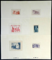 1040 MONACO: Yv.A.22/27, 1946 Stamp Centenary Exhibition, Cmpl. Set Of 6 DELUXE PROOF - Autres & Non Classés