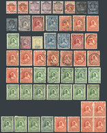 1045 NIGER COAST PROTECTORATE: Lot Of Old Stamps, Mint And Used (with Some Interestin - Sonstige & Ohne Zuordnung