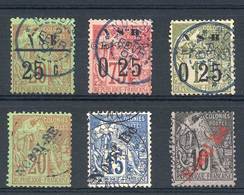 1049 NOSSI-BÉ: Yv.10 + 14 + 15 + 23 + 24 + 25, Used, Very Fine Quality, Catalog Value - Autres & Non Classés