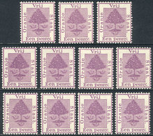 1055 ORANGE RIVER COLONY: Sc.4, 10 Unmounted Examples, Excellent Quality, Catalog Val - Orange Free State (1868-1909)
