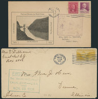 1064 PANAMA - CANAL: 2 Covers Used In 1931 And 1934, The Older One With Opening Defec - Panamá