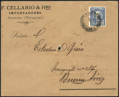 1082 PARAGUAY: Front Of Cover Franked With 10c., Sent To Buenos Aires On 2/OC/1896, V - Paraguay